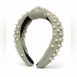 Lele Sadoughi Gray Pearl Headband